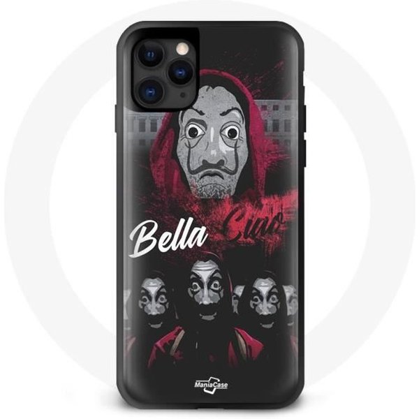 Funda Iphone 13 Pro - Maniacase - La Casa De Papel - Negra - Flexible - DiseñO Inspirado En La Serie-image