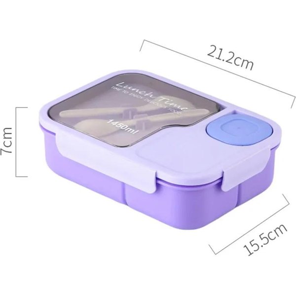 Bento Lunch Box Dla Dzieci DziewcząT KreskóWki StudentóW Kawaii SłOdkie Podgrzewane 3 Kratki Kanapki PrzekąSki PudełKo Specjalne StołóWka Przechowywanie żYwnośCi White-image