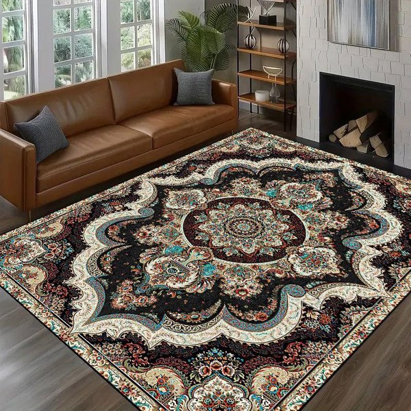 Luksusowy Perski Dywan Styl Narodowy Boho Dywan Do Salonu Dekoracja Domu Mata PodłOgowa Do Sypialni Mata Domowa Dywan Do Sypialni 80X120Cm-image