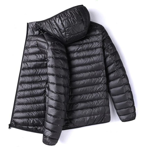 Kurtka Puchowa MęSka Ultralekka Kurtka Puchowa MęSka Puchowa WiatróWka Lekka Kurtka Z PióR 8XL Gray-image