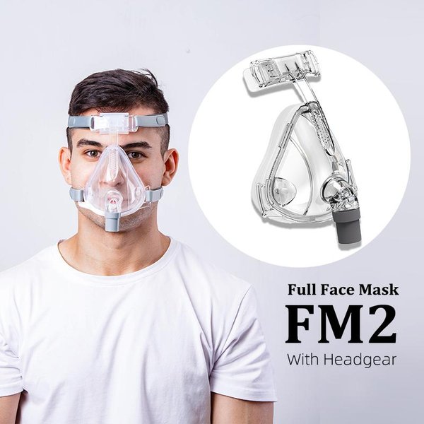 BMC FM2 Mascarilla Facial Completa Cpap Auto Cpap Bipap Mask Wish Headgear Para Personas Que Roncan Y Apnea Del SueñO M-image