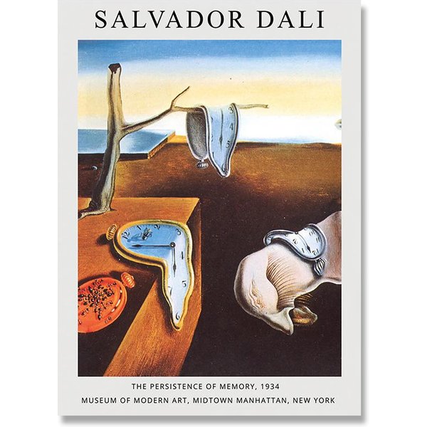 Surrealizm Impresjonizm Salvador Dali Sztuka śCienna Plakat Na PłóTnie Wydruk Abstrakcyjny Retro Malarstwo Obraz Mural Salon WystróJ Domu 30X40Cm No Framed-image