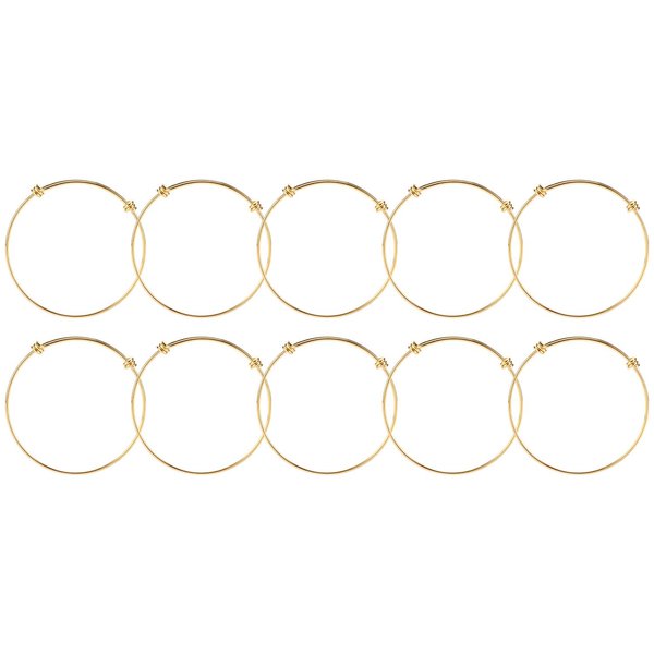 10 Szt. Rozszerzane Bransoletki DIY Puste ZłOte Stal Nierdzewna Regulowana Bransoletka Dla MężCzyzn Kobiet BiżUteria Beige-image
