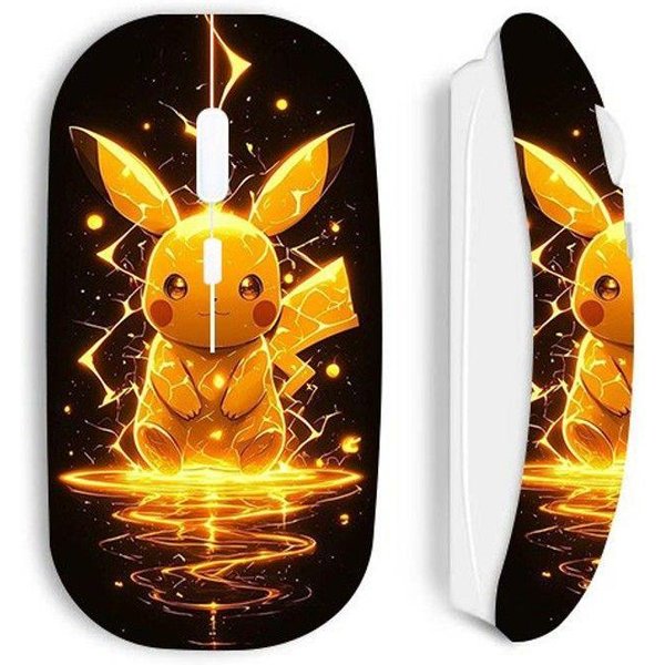 Myszka - Pikachu - Lightning - Bezprzewodowa - BiałA - Nano Usb Wifi Key-image