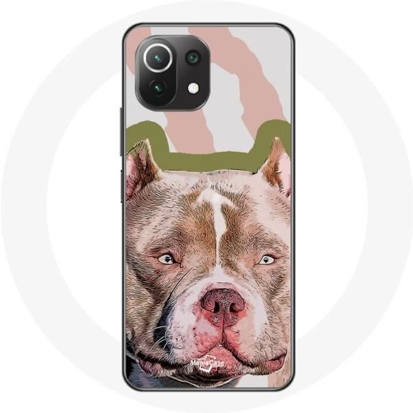 Funda - Maniacase - Xiaomi Mi 11 Lite - Flexible - MarróN - Perro Pitbull MarróN-image