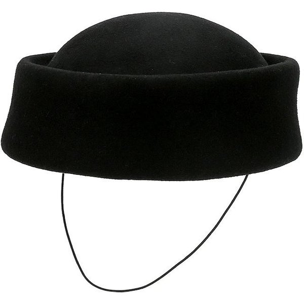 Boina Plana Dura Para Mujer 100% Lana Sombreros Fedora MáS CáLido Invierno CláSico Fascinator DiseñAdor Boda Fiesta De CóCtel Sombrero Pillbox 56-58Cm Black-image