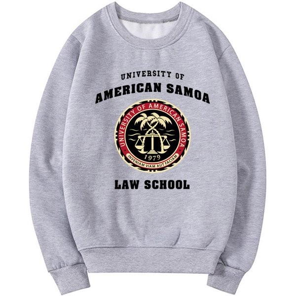 Bluza Z Kapturem University Of American Samoa Law School Bluzy Z OkrąGłYm Dekoltem Unisex Bluzy Z Kapturem Z Grafiką Bluzy Z Kapturem Damskie Streetwear Bluzy Z Kapturem Topy S Kolor Szary-image