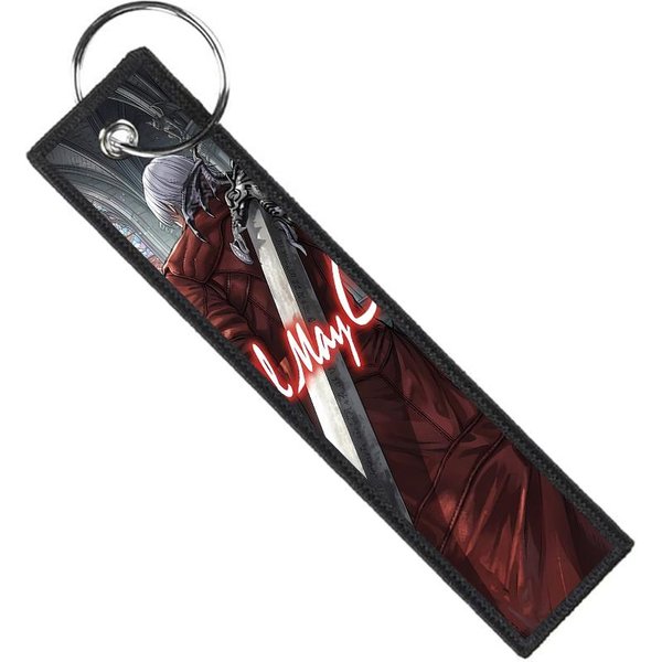 Devil May Cry Breloczki Do Kluczy Anime Breloczek Z Haftem Dwustronnym Fajny Breloczek Do Kluczy SamochóD Plecak Dekoracja BiżUteryjna Dla MężCzyzn Prezent Dla FanóW Black-image