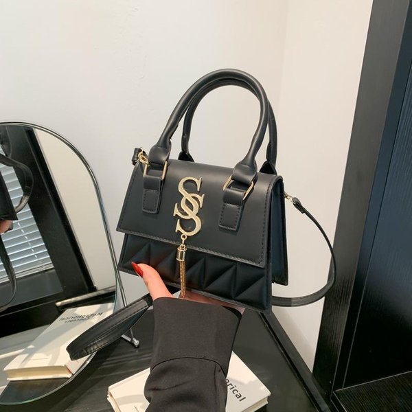 Lekka Luksusowa Haftowana Diamentami Litera Modna łąCzenie I Modna Prosta I Elegancka Torebka Typu Crossbody Na Jedno Ramię Dla Kobiet Gray-image
