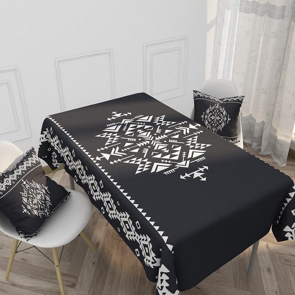 Wodoodporny Lniany Obrus Domowy Etniczny Styl Retro WzóR Hotelowy Obrus ProstokąTny Kuchenny Obrus 40-70Cm-image