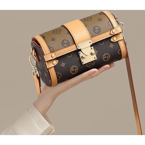 Bolso Bandolera Nuevo Bolso Retro Para Mujer Presbicia Un Hombro Bolso PequeñO De Alta Gama Bolso CilíNdrico-image