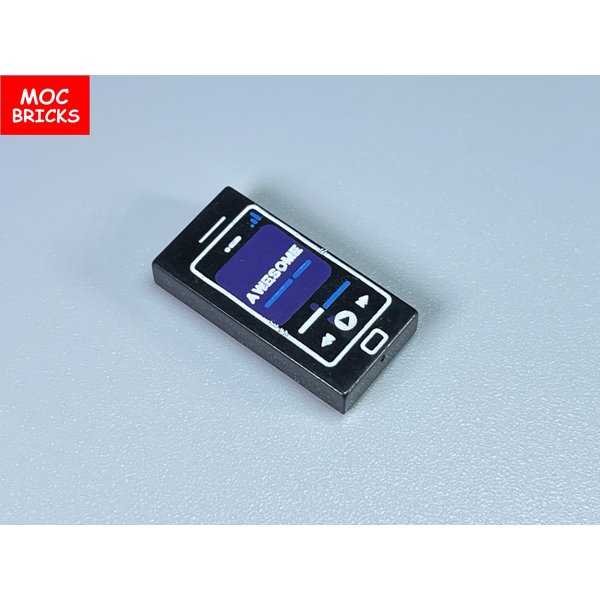 10 Szt./Partia Klocki MOC Telefon Komputer Muzyka PłYtka Z Nadrukiem Zabawki Dla Dzieci Prezenty Klocki Budowlane-image