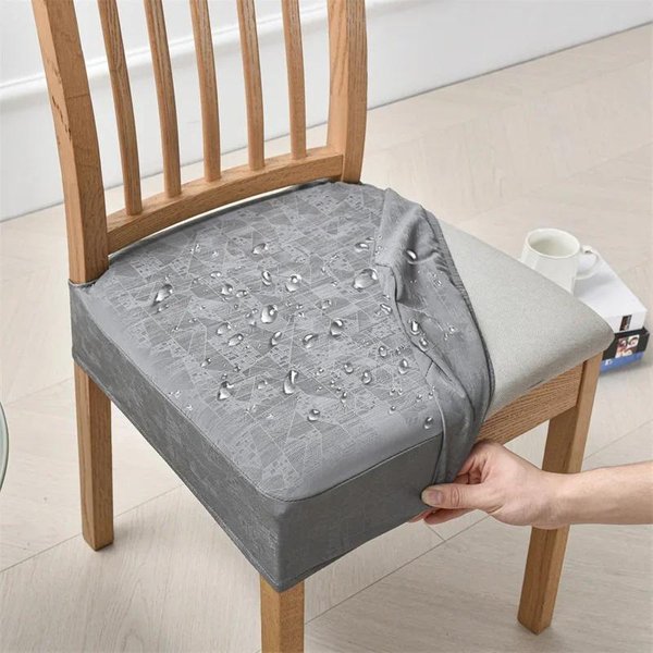 1/6 Piezas Funda Impermeable De Cuero PU Para Silla Desmontable Fundas EláSticas Para Asiento De Sillas De Comedor Para Cocina Hotel Boda 1PC-image