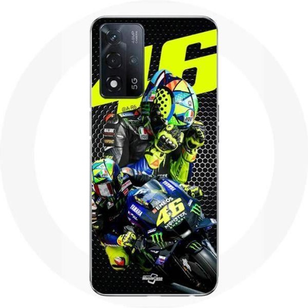 Funda - Maniacase - Oppo A93 5G - Logotipo Valentino Rossi - Silicona - Flexible Negro-image