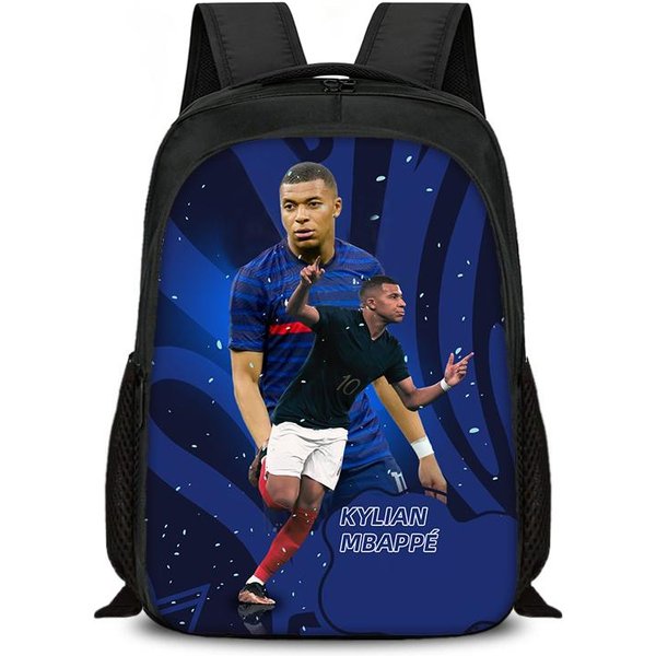 Aprender, Viajar Mochilas Escolares FúTbol Deporte Gran Capacidad Mochila Para Libros M-Mbappe Doble Capa Mochila Estrella De FúTbol Rucksack-image