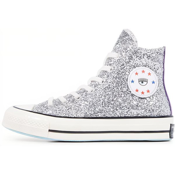 Chuck 70 Chiara X Chuck 70 Wmns Converse High 'Silver Glitter Purple' Mujer 563832C 35 White-image