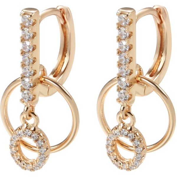 Pendientes Colgantes Moda Oro Rosa JoyeríA Fina GeometríA Zirconia Natural Pendientes JoyeríA De Boda Nupcial-image