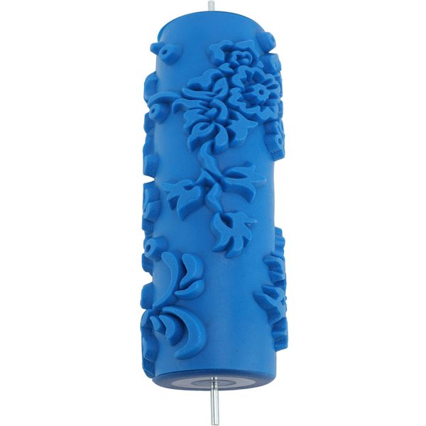 Rodillo De Pintura Con PatróN Cabezal De Goma Suave Para Paredes Techo Herramienta De Textura Decorativa Azul 105Y Blue-image