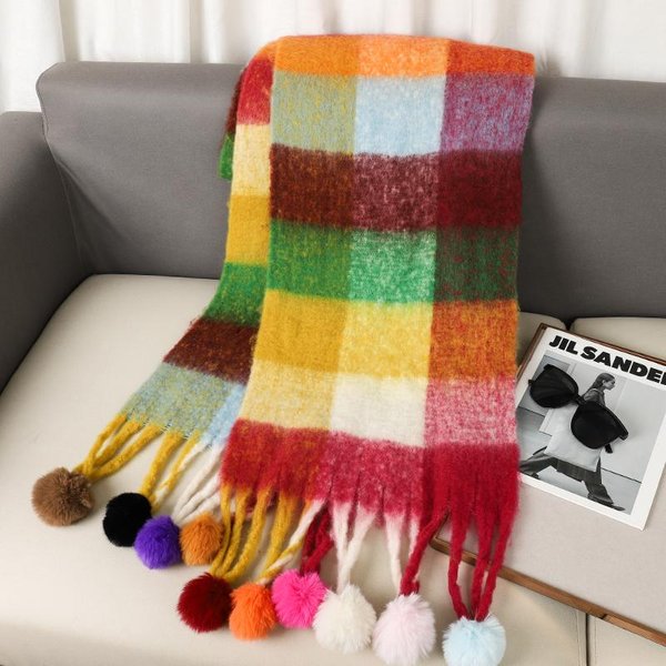 Bufanda De Cachemira De Lujo Para Mujer Invierno Gruesa CáLida Chal SóLido Pashmina Femenina Borla Larga Bufandas Femeninas Manta Gruesa Gray-image