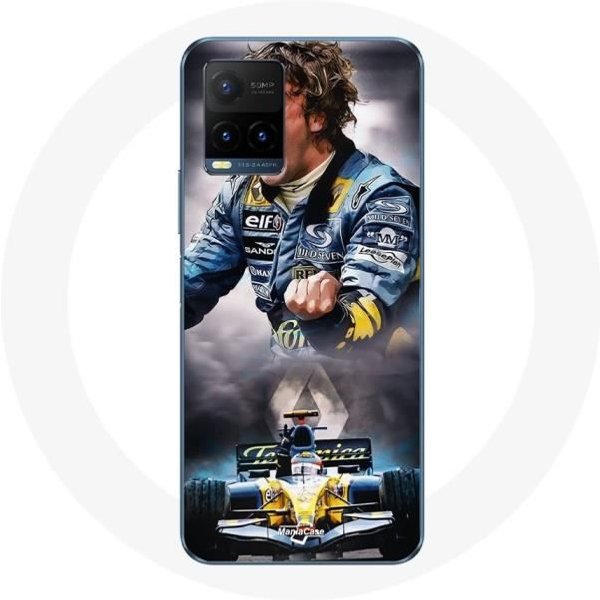 Funda - Maniacase - Vivo Y21S 2021 / Y21 2021 - Negro - Flexible - FóRmula 1 Fernando Alonso Negro-image