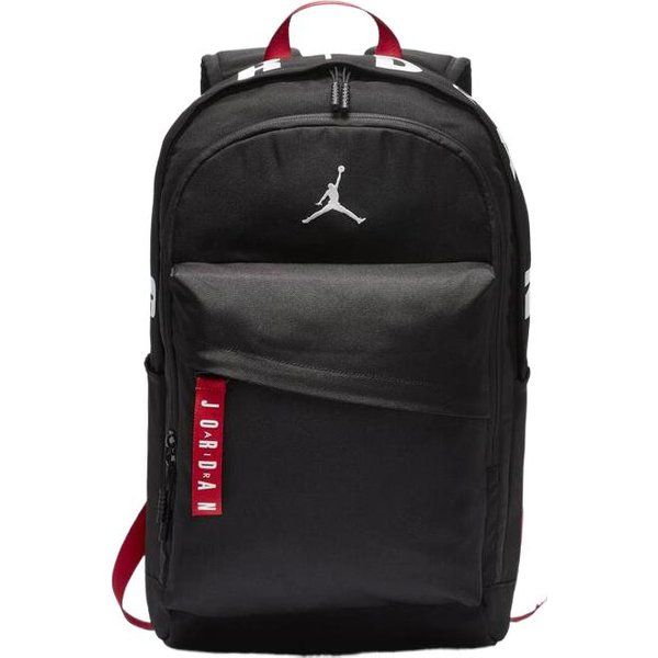 Mochila Jordan De PoliéSter Regular Unisex Negro Rojo Onesize-image