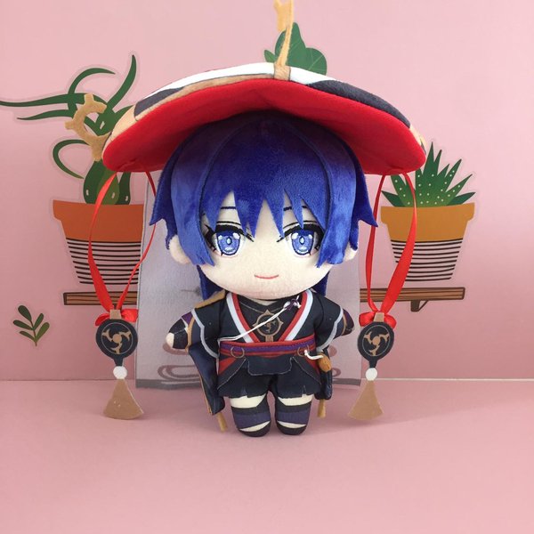 Anime WęDrowiec Kunikuzushi Pluszowa Lalka Cosplay Zabawka Genshin Impact Balladeer Scaramouche Urocza MięKka Wypchana Poduszka Prezent 20Cm 20Cm-image