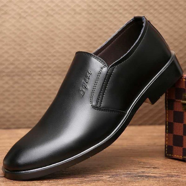 Nuevos Zapatos Casuales Bajos Para Hombre Zapatos De Cuero De Negocios BritáNicos Con Punta 42-image