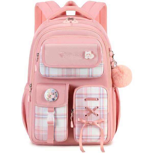 Nuevo Tipo De Mochila Ligera Para NiñAs De Escuela Primaria Mochila Infantil Gran Capacidad ProteccióN De La Columna Vertebral Impermeable-image