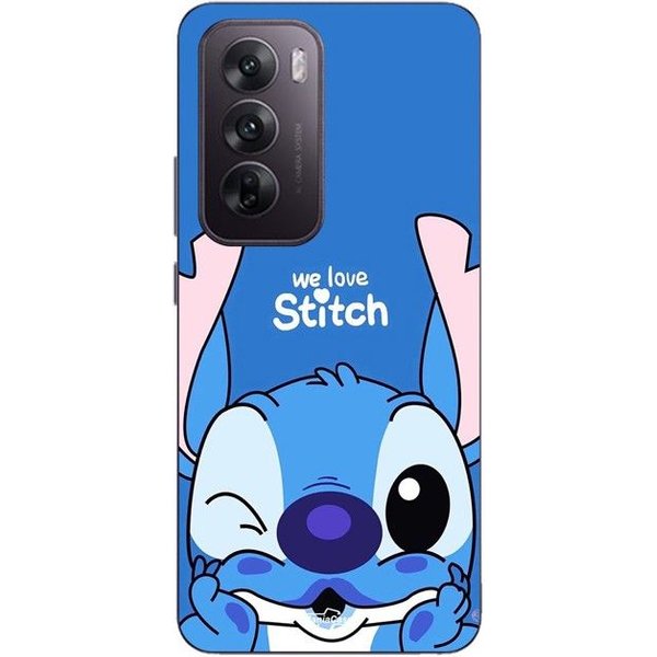 Coque De TéLéPhone - Maniacase - Oppo Reno 12 5G - Silicone - Souple - Motif Stitch Cute Ohana Negro-image