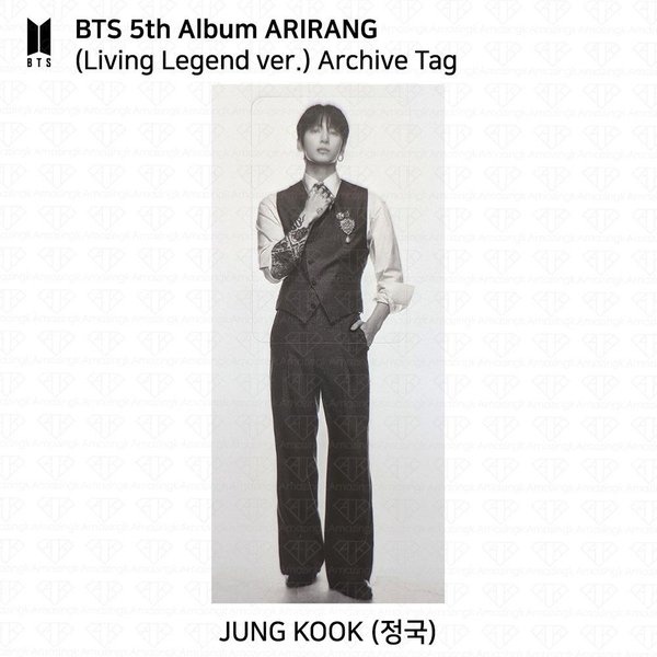 BTS El 5º ÁLbum Arirang En Corea/En MúSica/Leyenda Viviente/VersióN Weverse. Photocard Jungkook - Archive Tag (Living Legend Ver.)-image