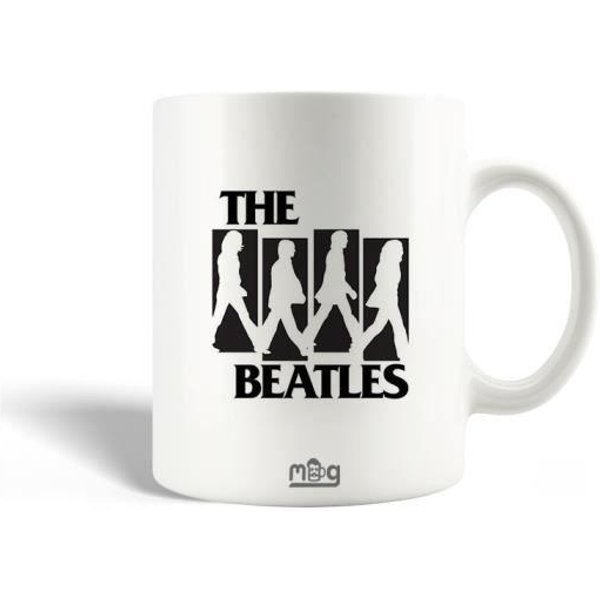 Mug En CéRamique The Beatles Affiche Noir Et Blanc Marche-image