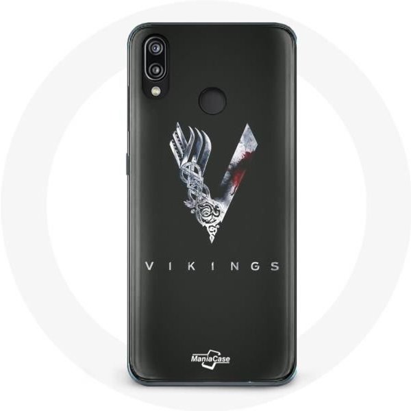 Funda - Vikingos - Huawei P20 Lite - Flexible - Gris - Logotipo V Espada Gris-image