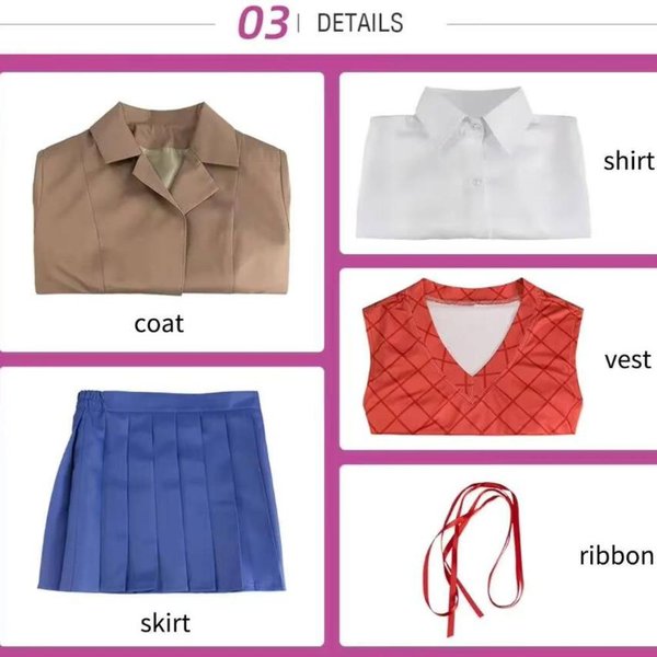 Anime Doki Literature Club Monika Cosplay Sayori Yuri Natsuki Disfraces De Halloween Para Mujeres Vestido Vestido Ropa S Negro-image