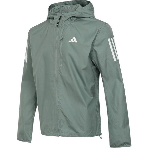 Adidas Own The Run Chaqueta Cortavientos Con Capucha Plata Verde JD2239 XL Gray-image