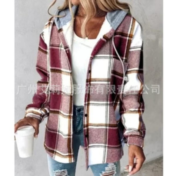 Ihuasu Damskie Vintage Casualowe Kurtki I PłAszcze Jesień Zima Z DłUgim RęKawem L White-image