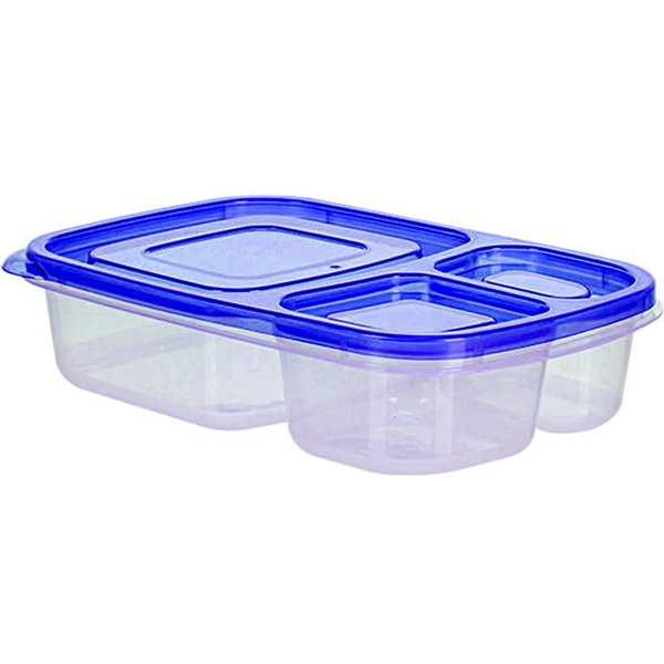 Fiambrera Para Microondas Con 3 Compartimentos, Vajilla, Contenedor De Almacenamiento De Alimentos Para NiñOs, Escuela, Oficina, PortáTil, Pp, Gran Capacidad, Caja Bento-image