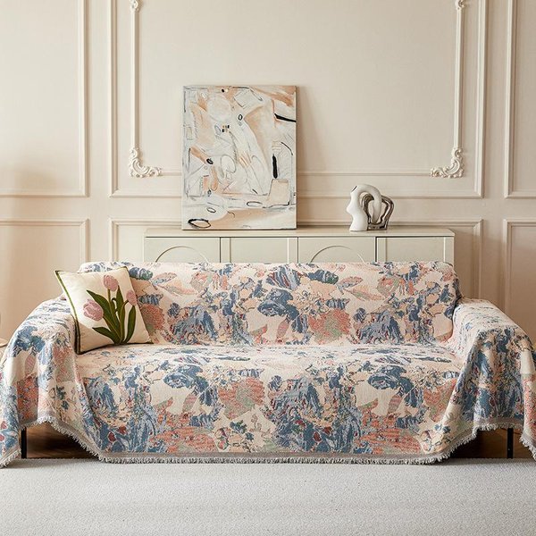 Francuski RęCznik Z Nadrukiem Chenille High-End Na Sofę, Uniwersalny Pokrowiec Na Sofę Na KażDą Porę Roku, PełNy Pokrowiec Na Sofę, Koc Na Sofę 180*260Cm-image