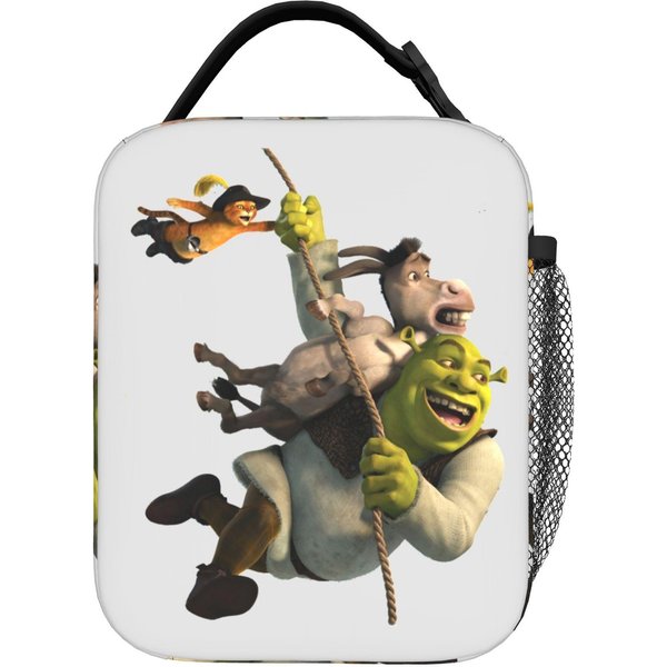 Bolsas De Almuerzo Aisladas Collage De Shrek Gran Capacidad Bolsa Refrigeradora Reutilizable Lonchera Bolso De Mano Oficina Picnic Hombres Mujeres One Size-image