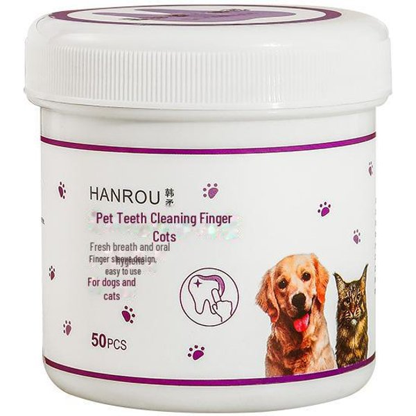 Toallitas Dentales Para Dedos De Mascotas: Limpieza Dental, Refrescamiento Del Aliento Y EliminacióN Del Sarro Para Perros Y Gatos-image