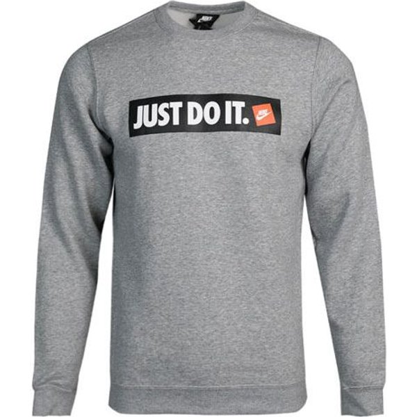 MęSka Sportowa Bluza Pulowerowa Z Nadrukiem Logo Marki Nike Szara 928700-063 M Gray-image