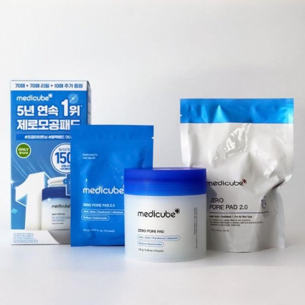 Medicube Zero Pore Pad 2.0 Zestaw 150 PłAtkóW – ZłUszczająCe PłAtki TonizująCe Do ZwężAnia PóR I PielęGnacji Sebum-image