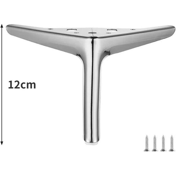 4 Szt. Metalowe Nogi Do Mebli Wysokość 12/15/18/25Cm Wymienne Nogi Do Sofy Stolika Kawowego NóżKi Szafki Meble DIY Wymienne NóżKi-image