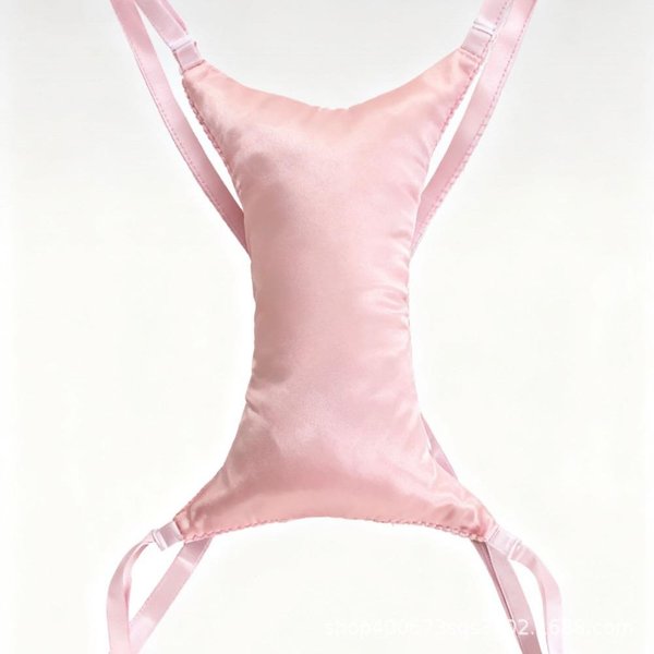 Almohadillas De Dormir Lavables Antiarrugas Aclaran Las Marcas Almohada De Soporte Para El Pecho Almohadillas Premium Para El Pecho Dormir Color Rosa-image