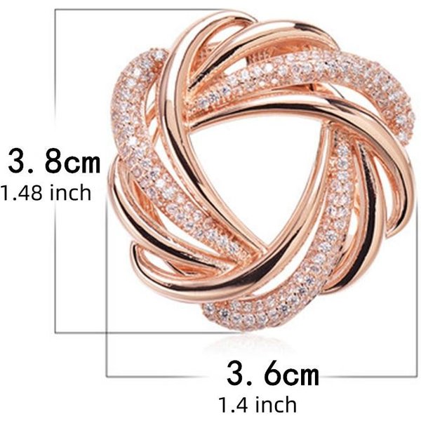 Exquisitas Cadenas De Cristal Insignias Broche De Cristal Para Mujeres Hebillas De Bufanda Ropa Elegante De Dama Abrigo Accesorios CláSicos DecoracióN Beige-image