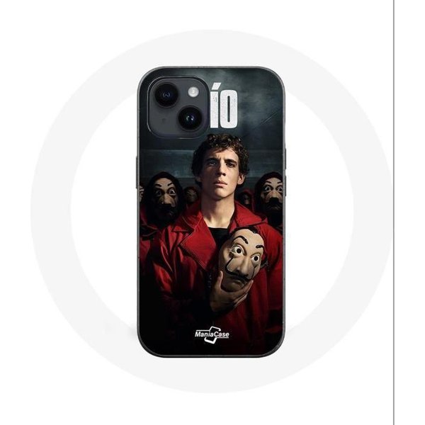 Funda - Maniacase - Iphone 14 Plus - La Casa De Papel MáScara RíO - Flexible - Negro-image