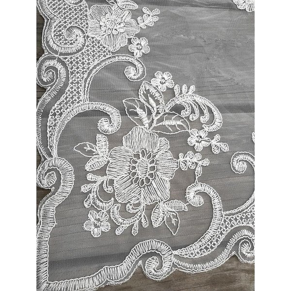 Mantel Rectangular Con Encaje Europeo Bordado Borla Colgante Para Mesa, Mueble De Pared Para Tv, Piano, Mesa De Centro, PañO Cubre Muebles 42X83Cm-image