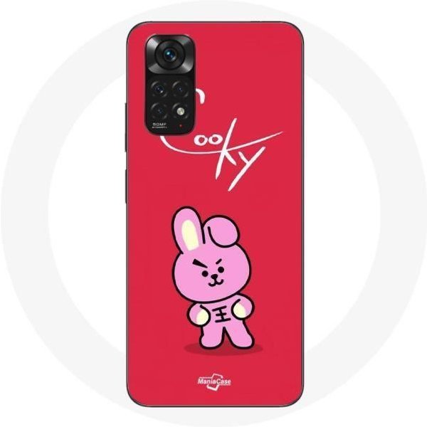 Funda Para Xiaomi Redmi Note 11S BTS Bangtan Boys BT21 Cooky Fondo Rojo-image