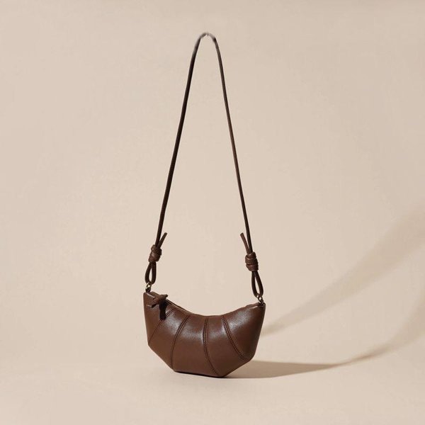 Nowa Torba Damska Wszechstronna SkóRzana Prosta Torba PieróG Croissant Na Ramię Crossbody Pod Pachę-image