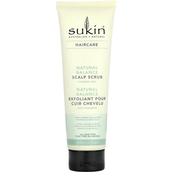 Sukin, Cuidado Del Cabello, Exfoliante Natural Equilibrante Para El Cuero Cabelludo, 200 Ml (6,76 Onzas LíQuidas) White-image
