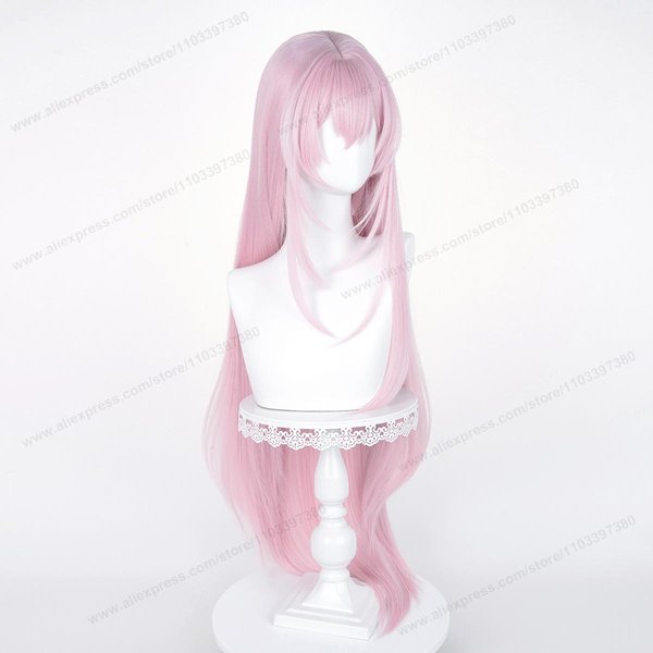 Peluca Cosplay Luka 100 Cm Larga Rosa Cabello De Mujer Peluca Cosplay Anime Halloween Pelucas SintéTicas Resistentes Al Calor White-image